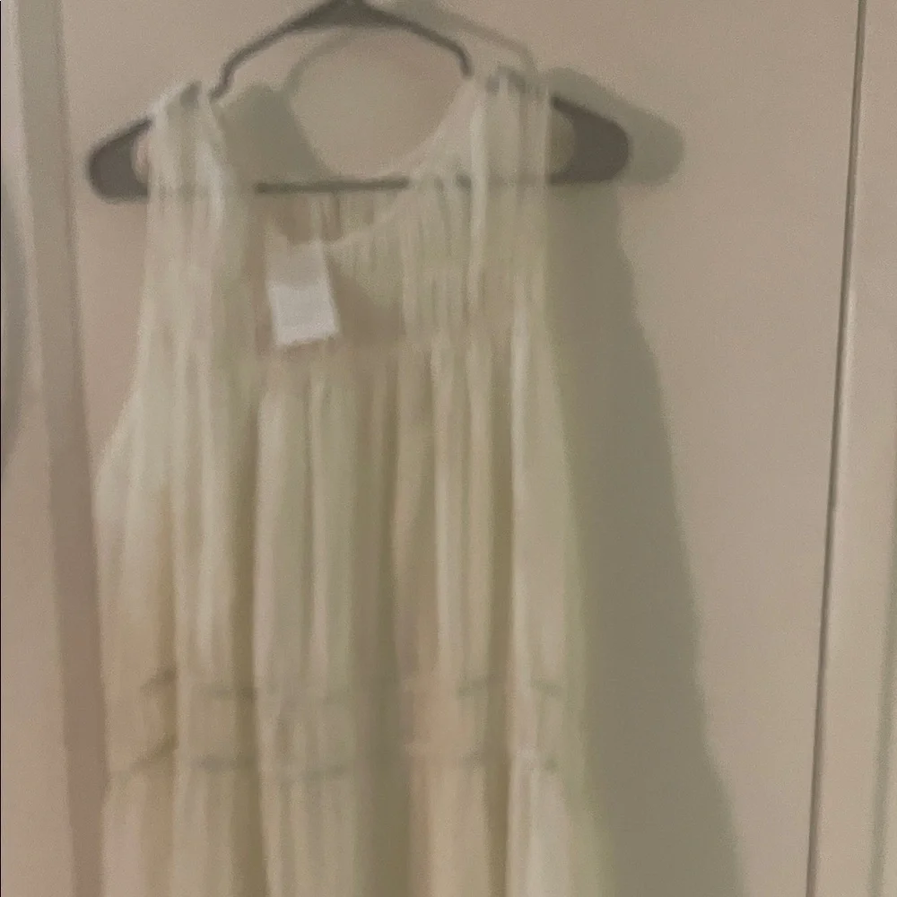 Sheer Chiffon Ivory Maxi Dress - Picture 6 of 11
